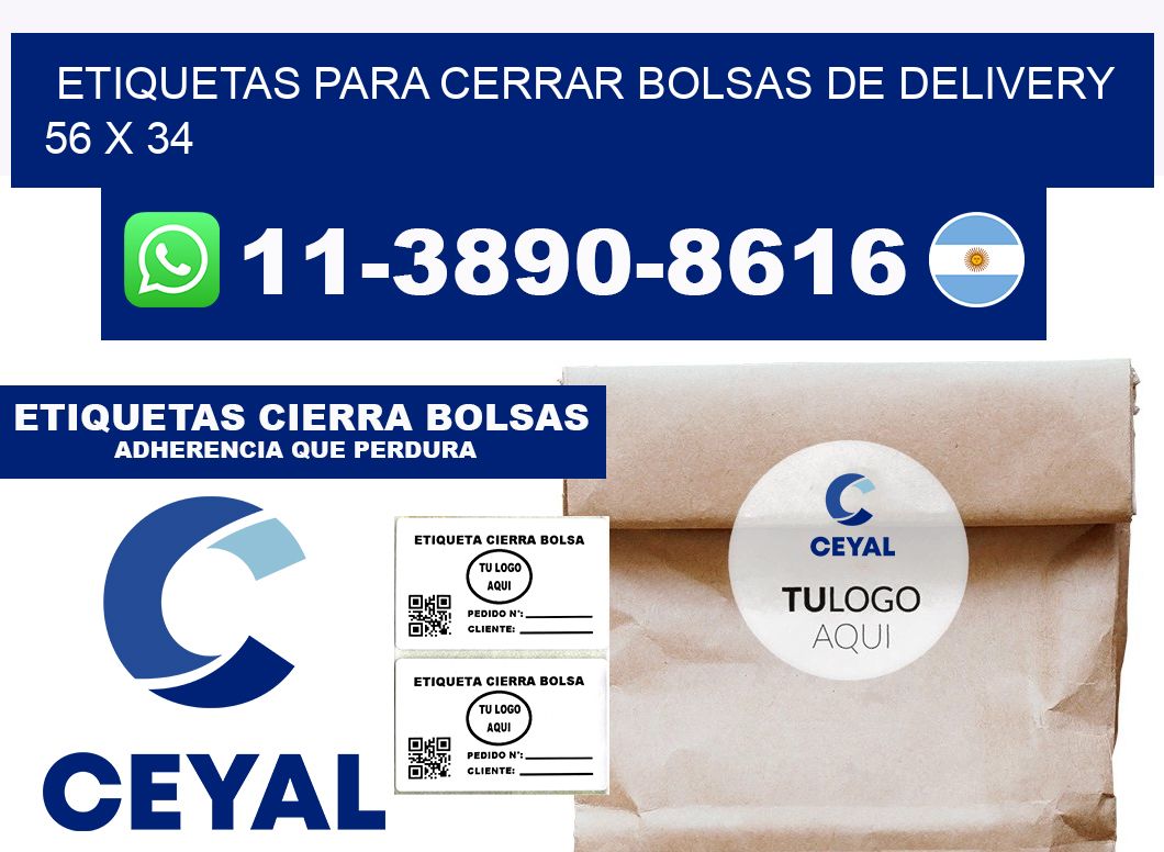 ETIQUETAS PARA CERRAR BOLSAS DE DELIVERY  56 x 34