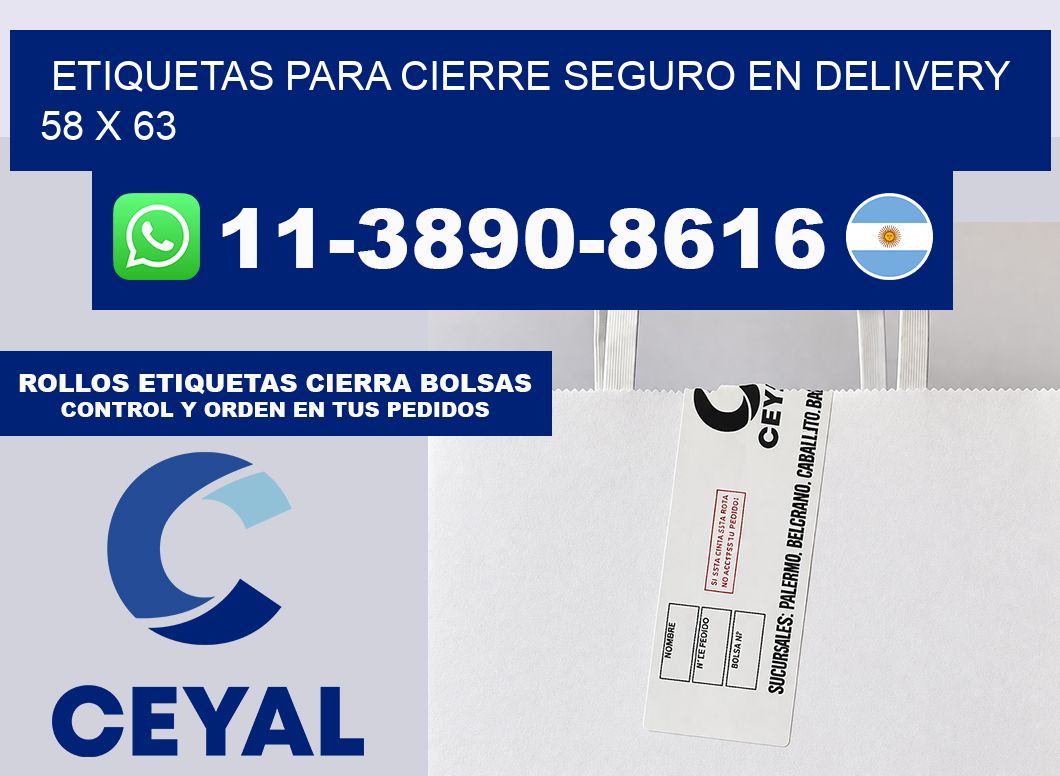 ETIQUETAS PARA CIERRE SEGURO EN DELIVERY 58 x 63