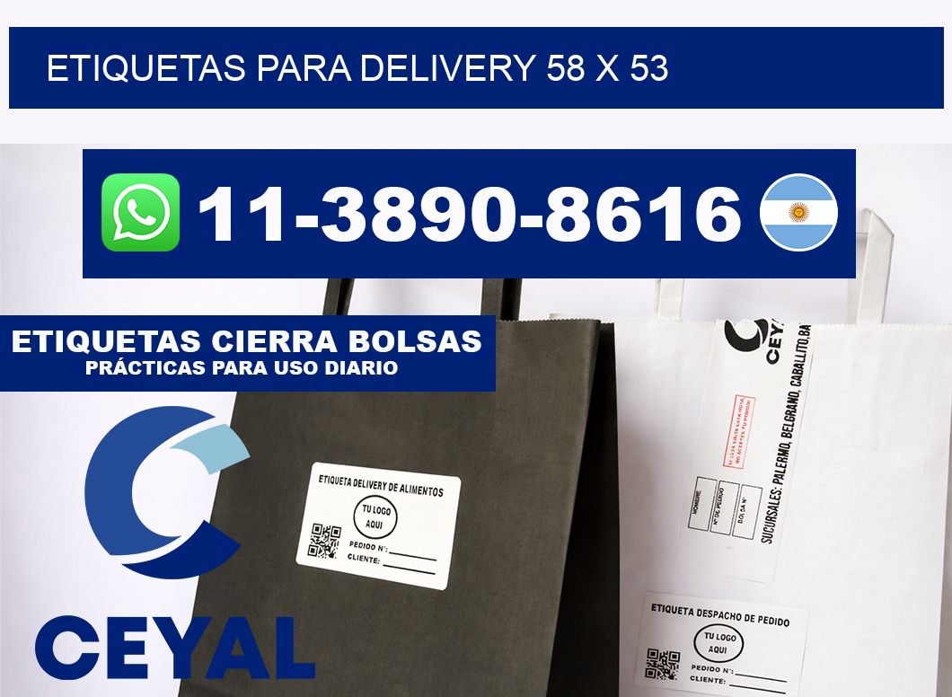ETIQUETAS PARA DELIVERY 58 x 53