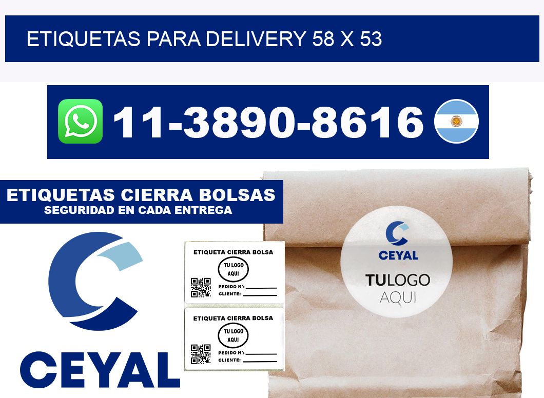 ETIQUETAS PARA DELIVERY 58 x 53
