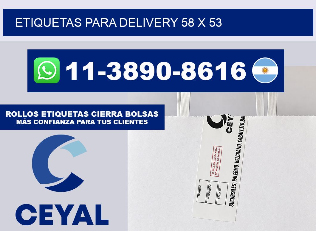 ETIQUETAS PARA DELIVERY 58 x 53
