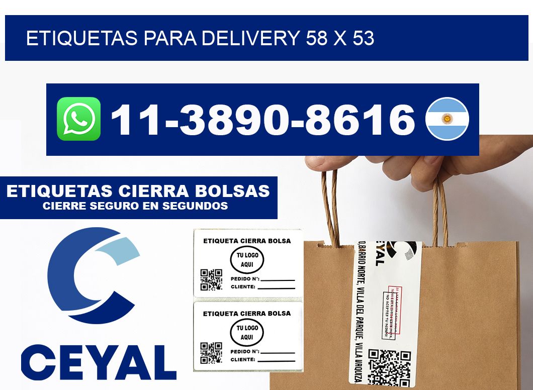 ETIQUETAS PARA DELIVERY 58 x 53