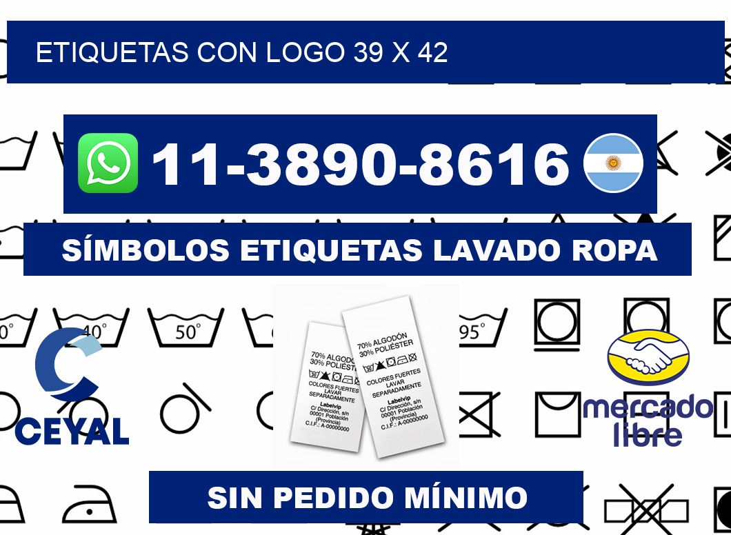 Etiquetas con logo 39 x 42