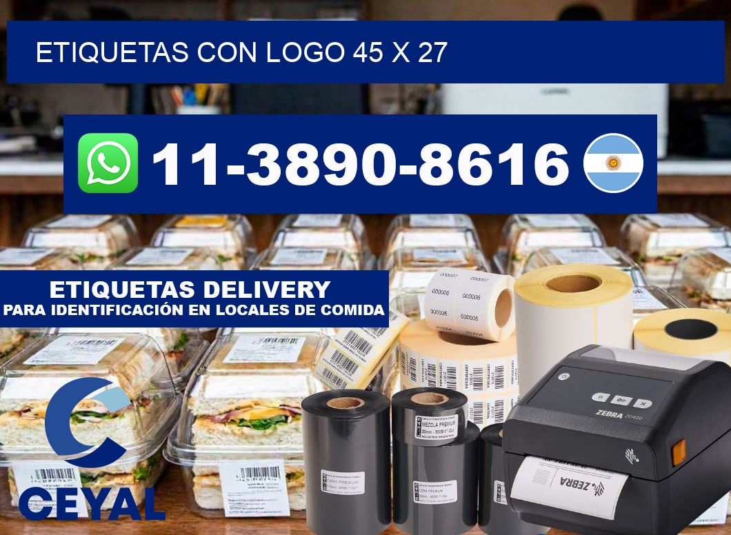 Etiquetas con logo 45 x 27