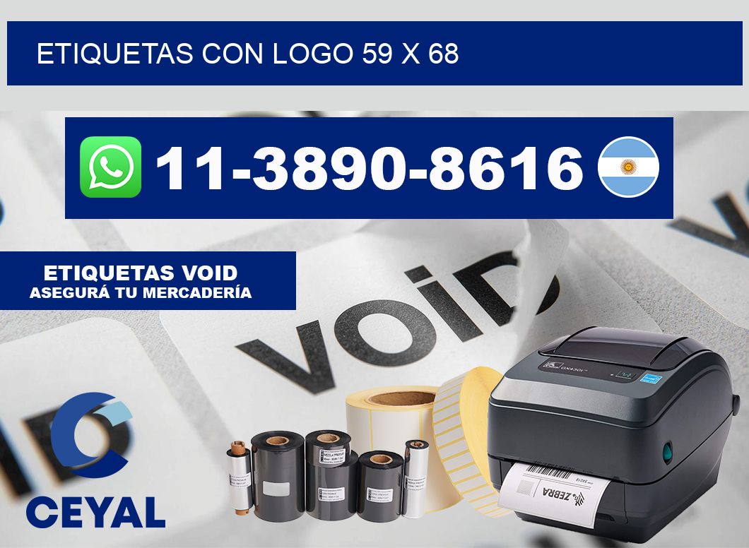 Etiquetas con logo 59 x 68