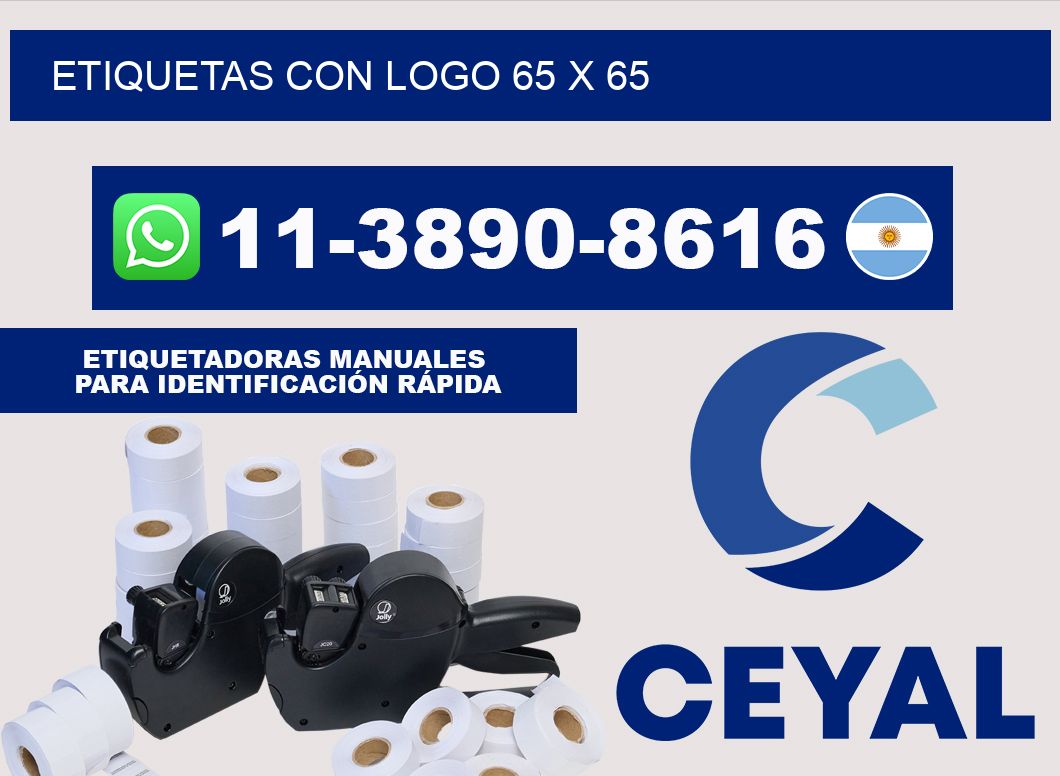 Etiquetas con logo 65 x 65