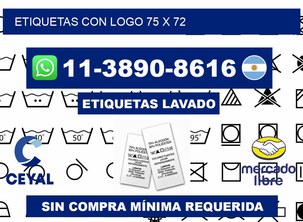 Etiquetas con logo 75 x 72