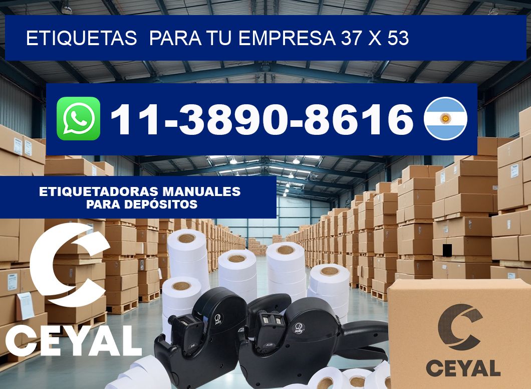 Etiquetas  para tu empresa 37 x 53