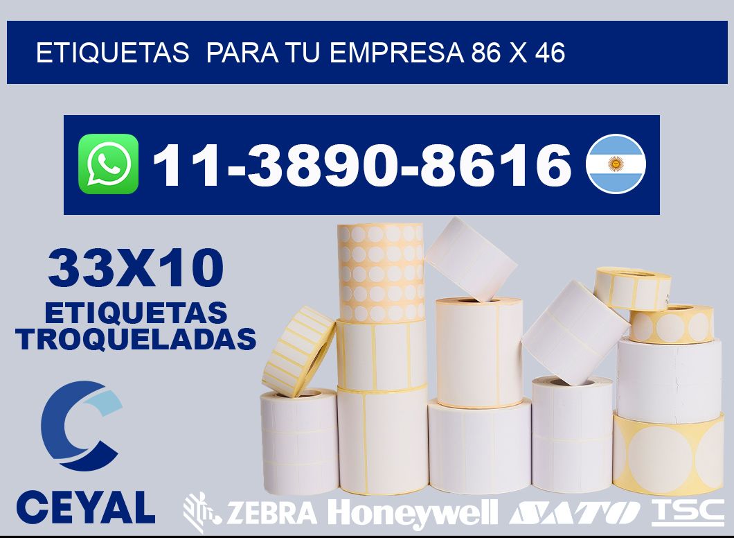 Etiquetas para tu empresa 86 x 46