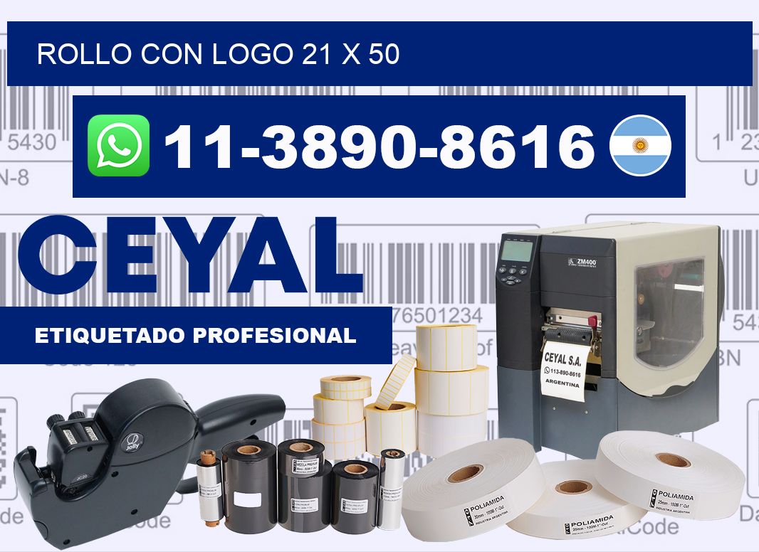 Rollo con logo 21 x 50