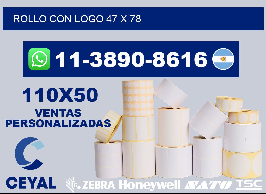 Rollo con logo 47 x 78