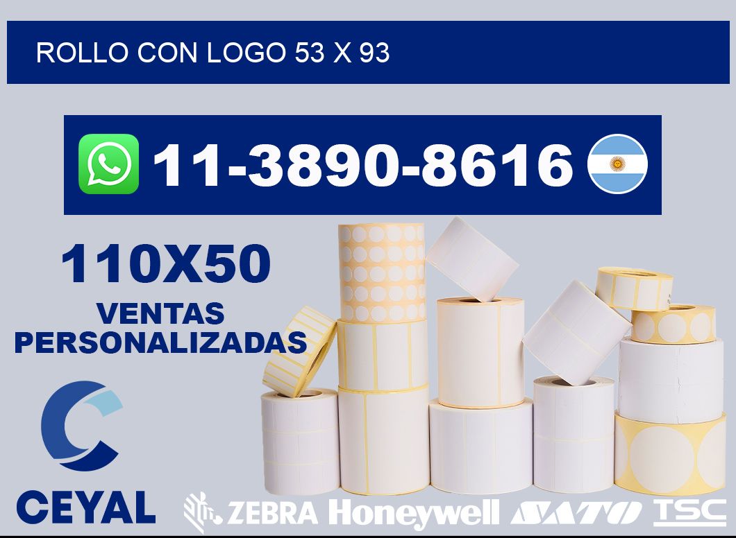 Rollo con logo 53 x 93