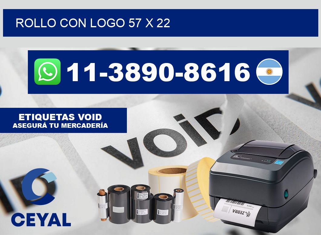 Rollo con logo 57 x 22