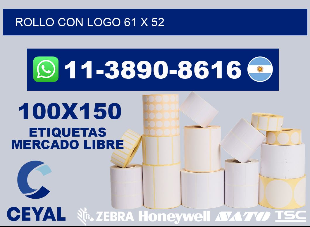 Rollo con logo 61 x 52