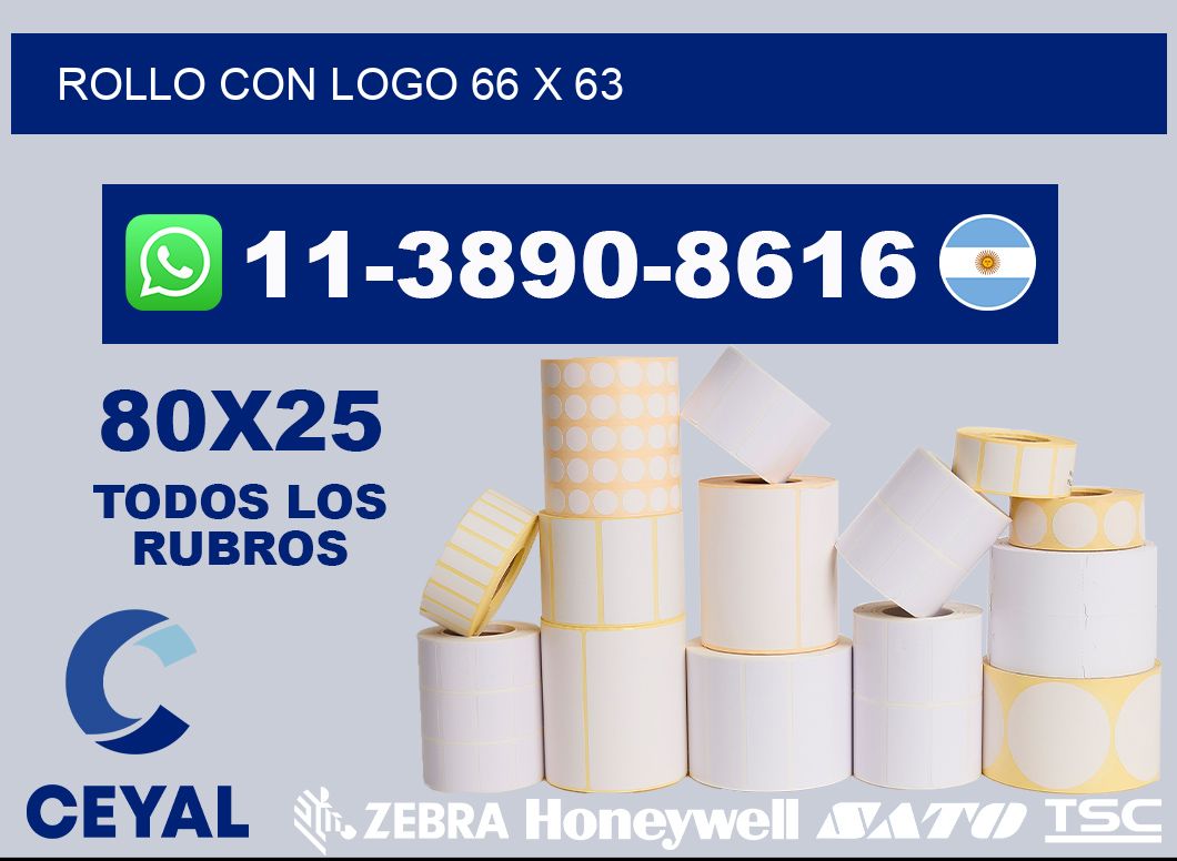 Rollo con logo 66 x 63