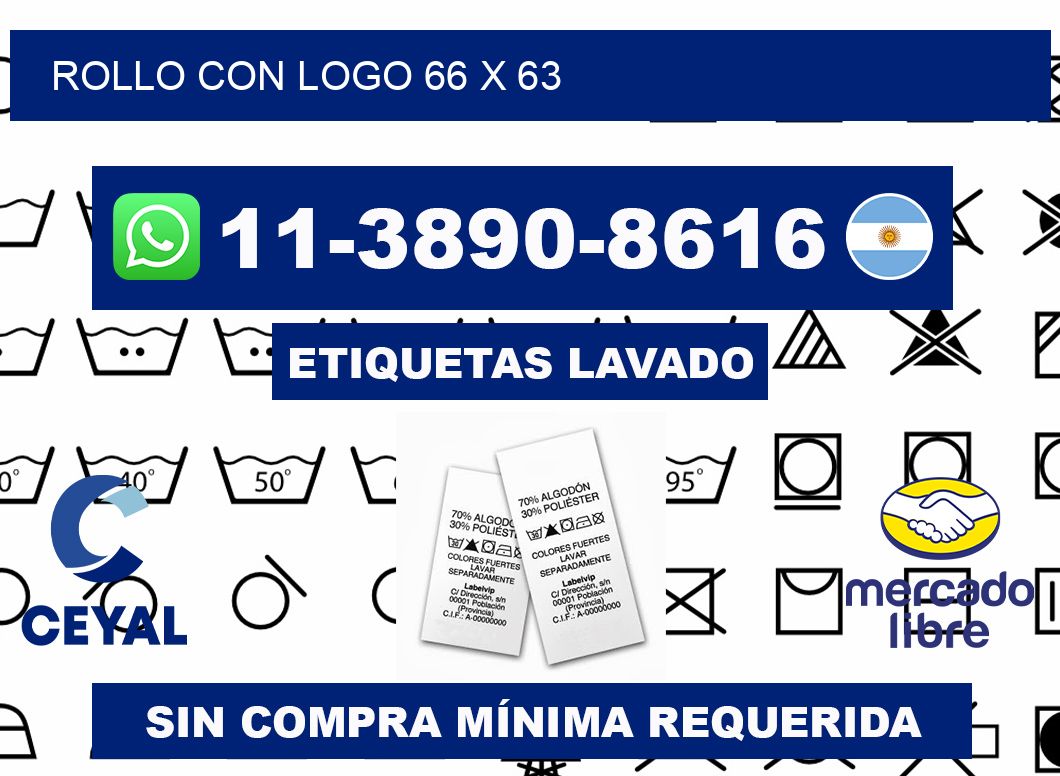 Rollo con logo 66 x 63