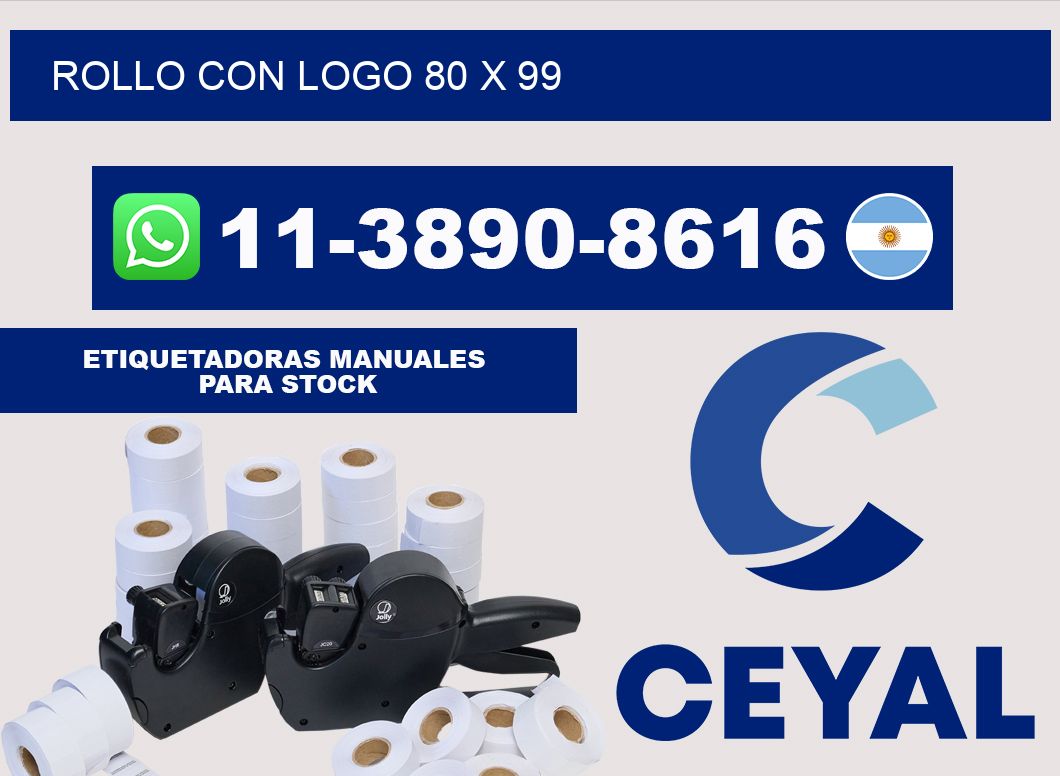 Rollo con logo 80 x 99