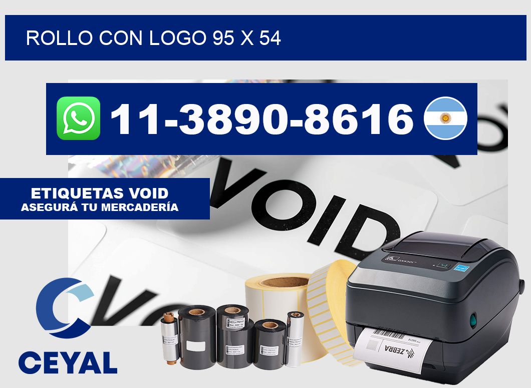 Rollo con logo 95 x 54
