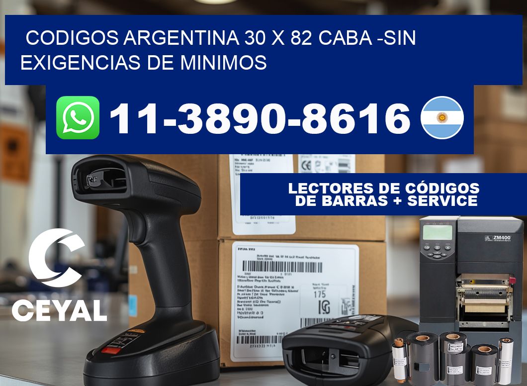 codigos Argentina 30 x 82 CABA -Sin exigencias de minimos