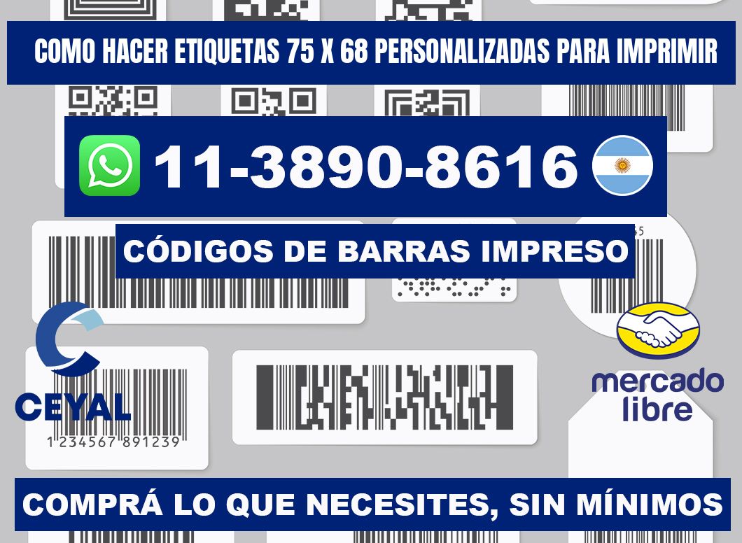 como hacer etiquetas 75 x 68 personalizadas para imprimir