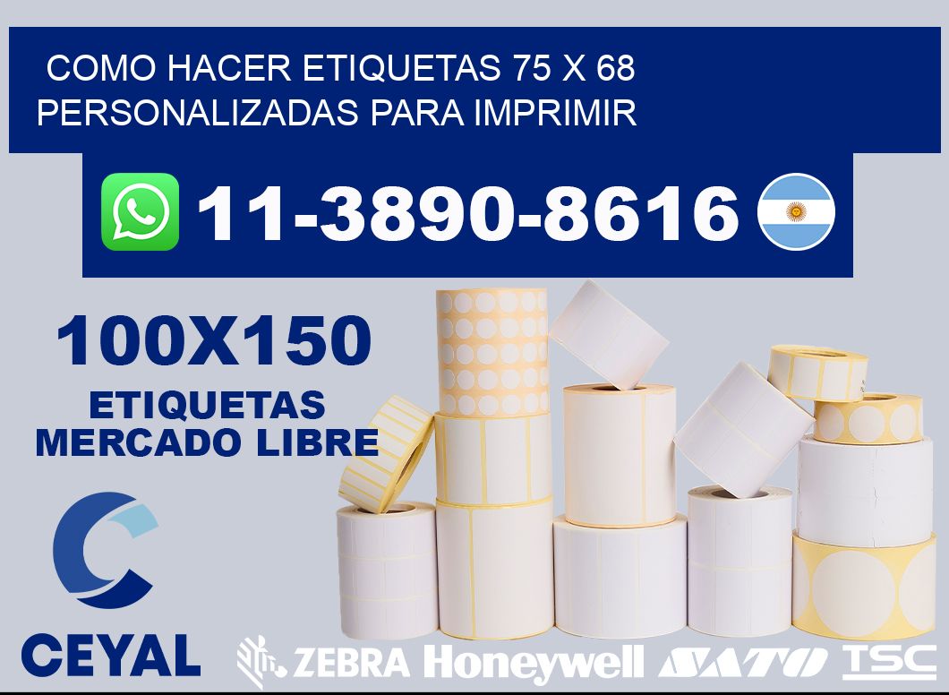 como hacer etiquetas 75 x 68 personalizadas para imprimir