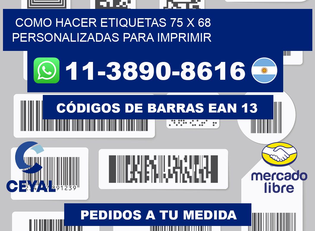 como hacer etiquetas 75 x 68 personalizadas para imprimir