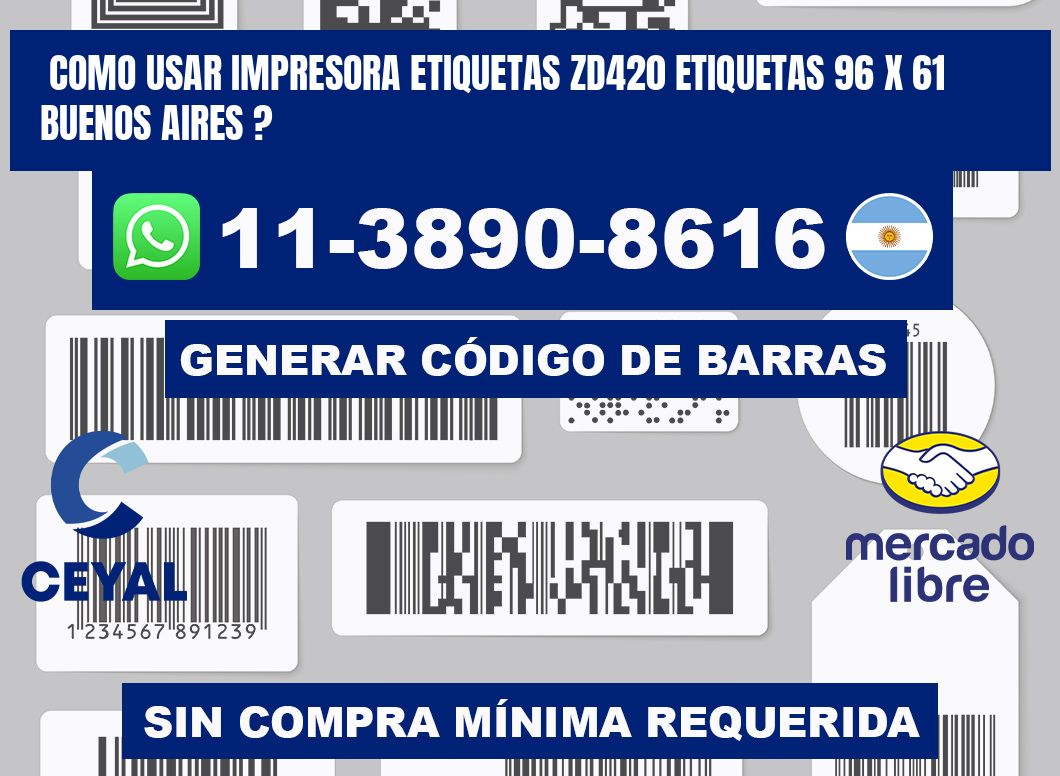 como usar impresora etiquetas zd420 etiquetas 96 x 61 Buenos Aires ?