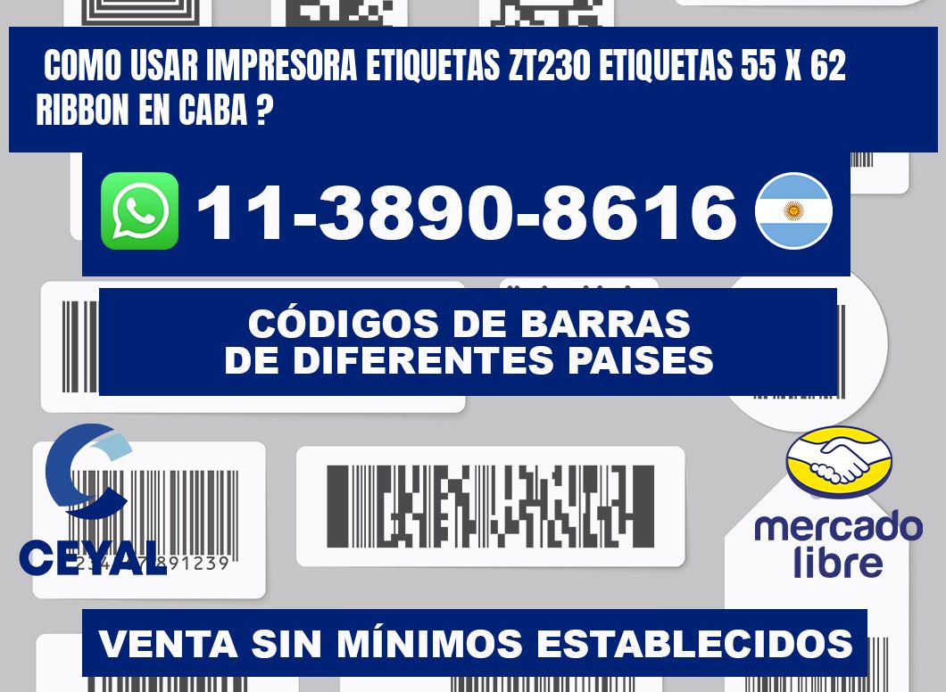 como usar impresora etiquetas zt230 etiquetas 55 x 62 ribbon en CABA ?