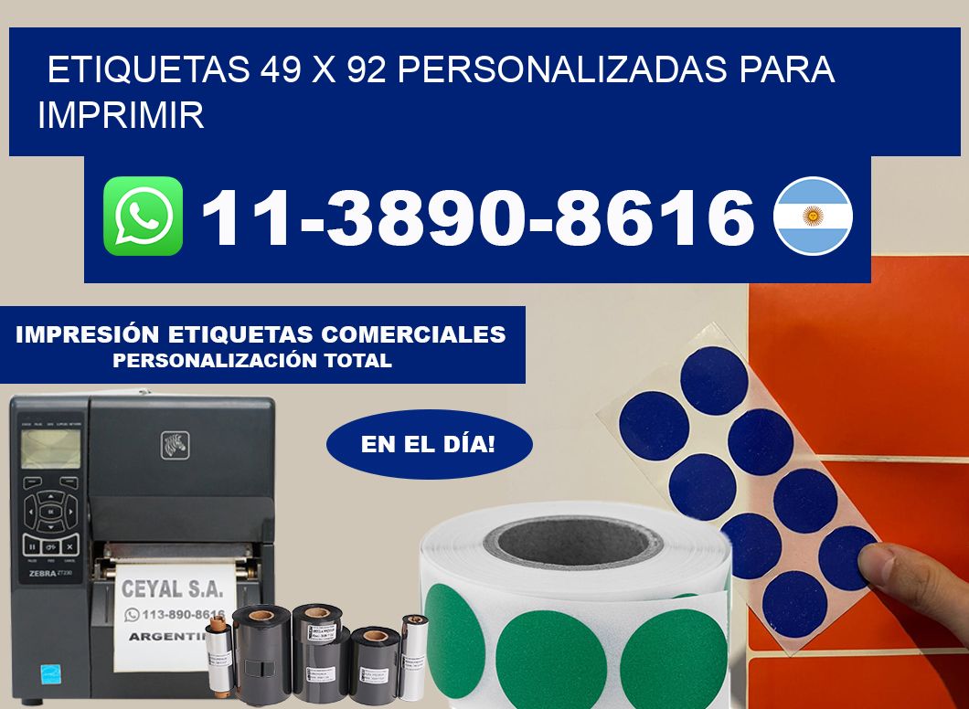 etiquetas 49 x 92 personalizadas para imprimir