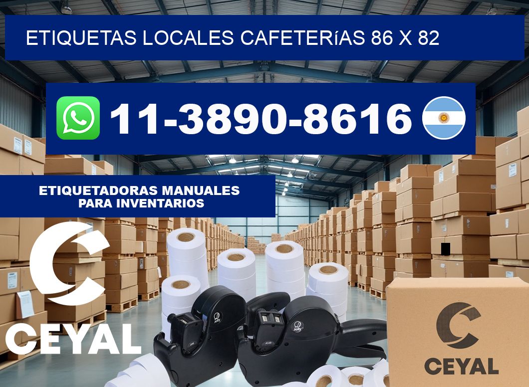 etiquetas locales cafeterías 86 x 82