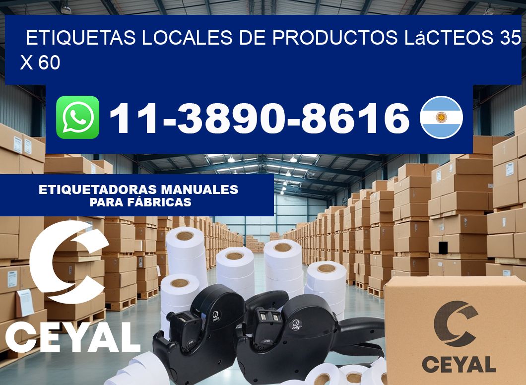 etiquetas locales de productos lácteos 35 x 60