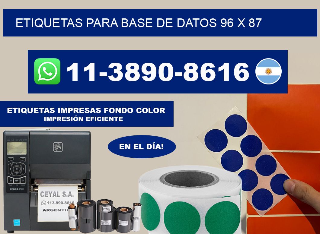 etiquetas para base de datos 96 x 87