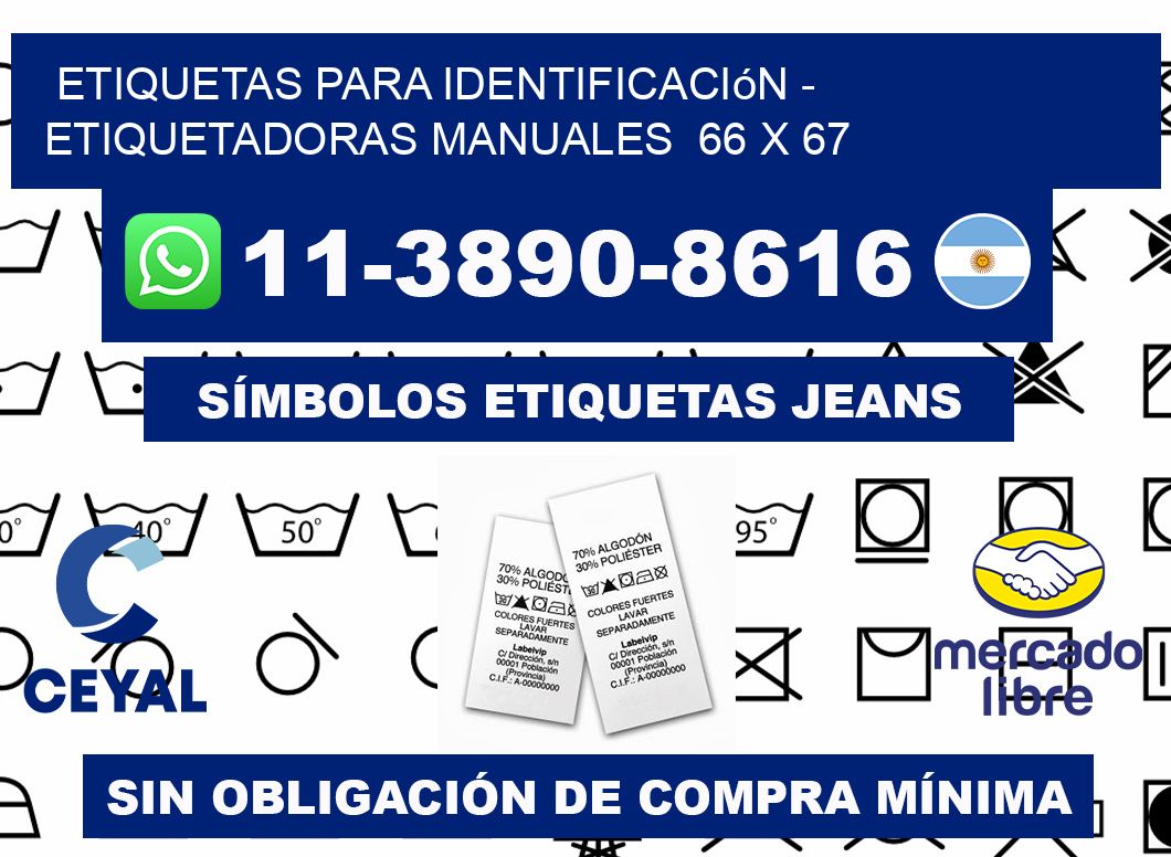 etiquetas para identificación - Etiquetadoras Manuales  66 x 67