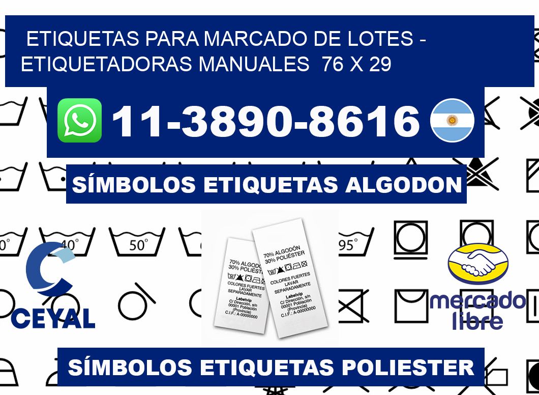 etiquetas para marcado de lotes - Etiquetadoras Manuales  76 x 29