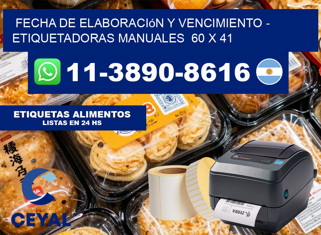 fecha de elaboración y vencimiento – Etiquetadoras Manuales  60 x 41