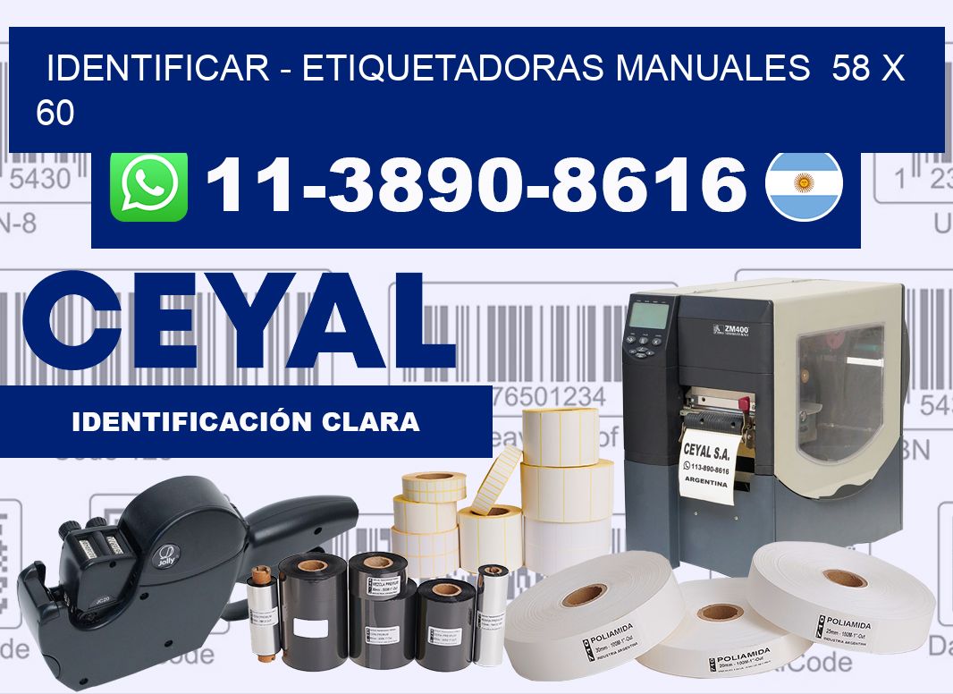 identificar – Etiquetadoras Manuales  58 x 60