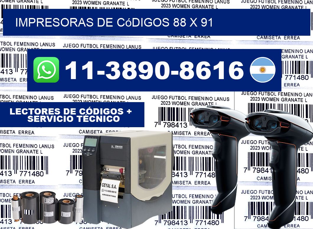 impresoras de códigos 88 x 91