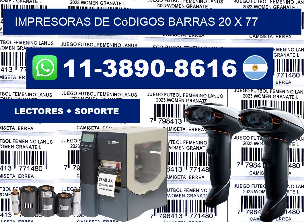 impresoras de códigos barras 20 x 77