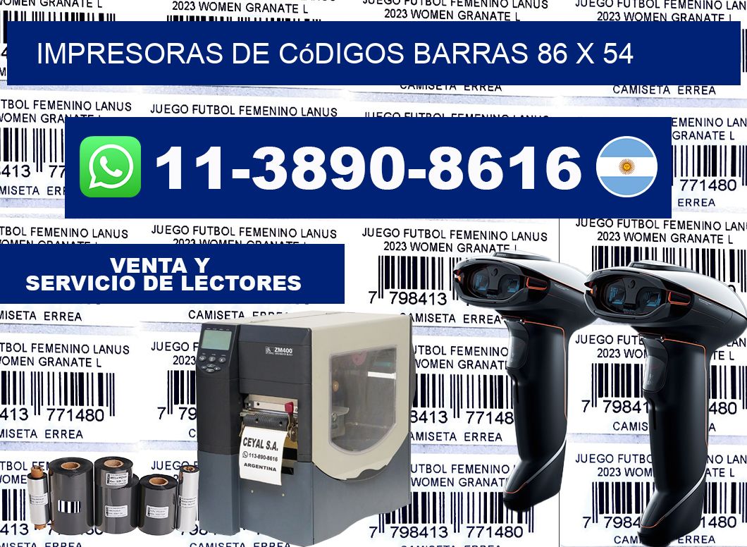 impresoras de códigos barras 86 x 54