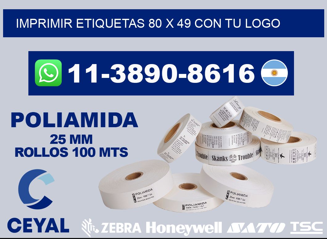 imprimir etiquetas 80 x 49 con tu logo