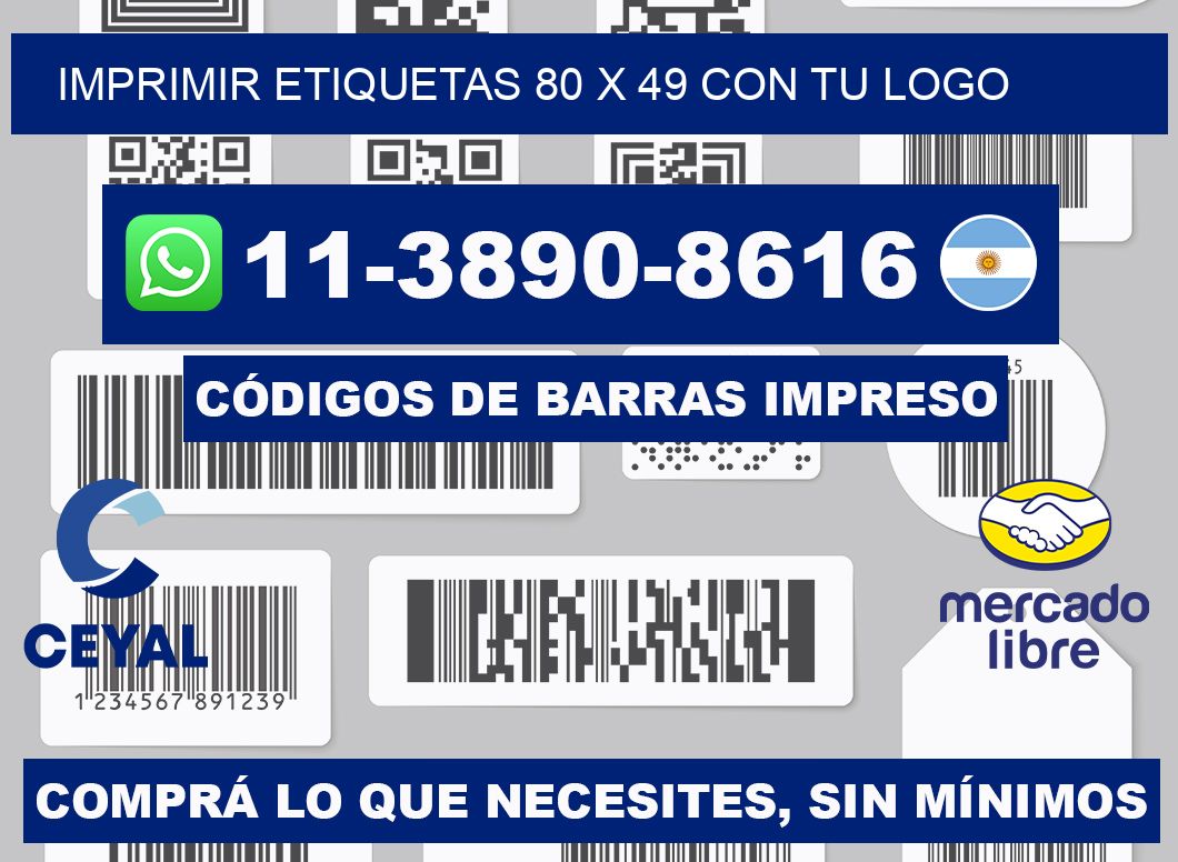 imprimir etiquetas 80 x 49 con tu logo