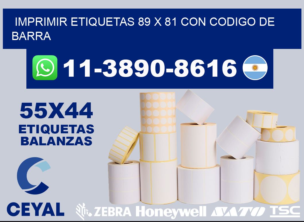 imprimir etiquetas 89 x 81 con codigo de barra