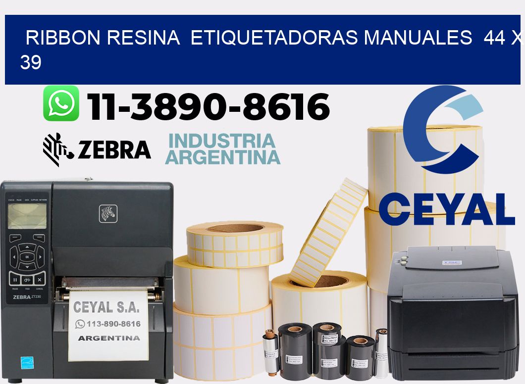 ribbon resina  Etiquetadoras Manuales  44 x 39