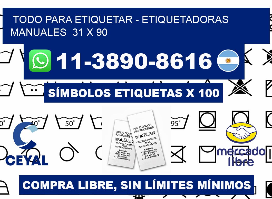 todo para etiquetar - Etiquetadoras Manuales 31 x 90
