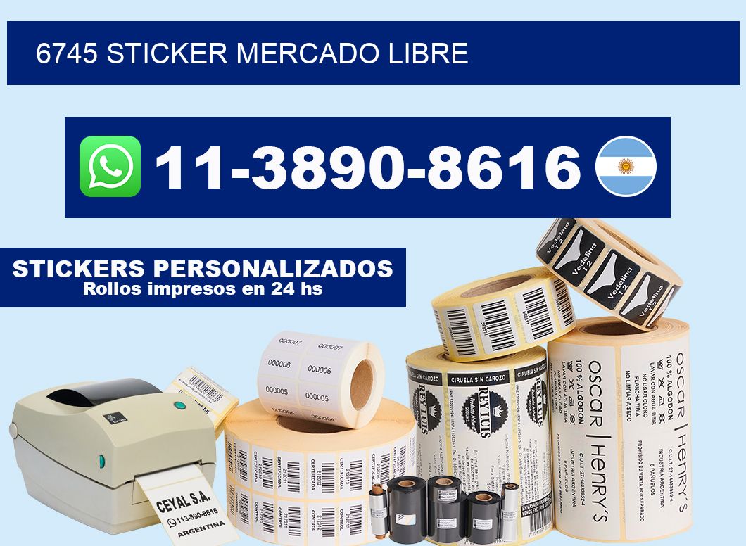 6745 sticker mercado libre