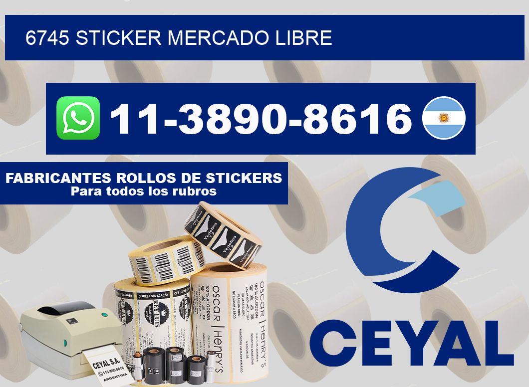 6745 sticker mercado libre