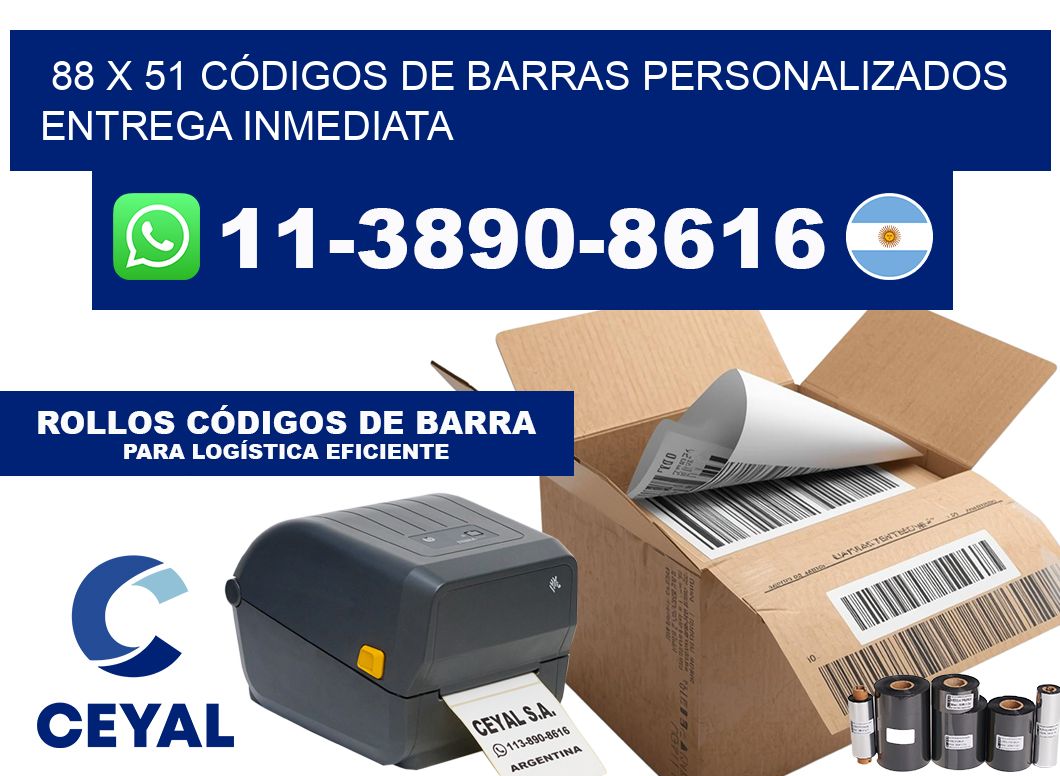 88 x 51 CÓDIGOS DE BARRAS PERSONALIZADOS ENTREGA INMEDIATA