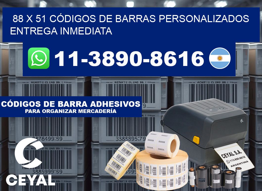 88 x 51 CÓDIGOS DE BARRAS PERSONALIZADOS ENTREGA INMEDIATA