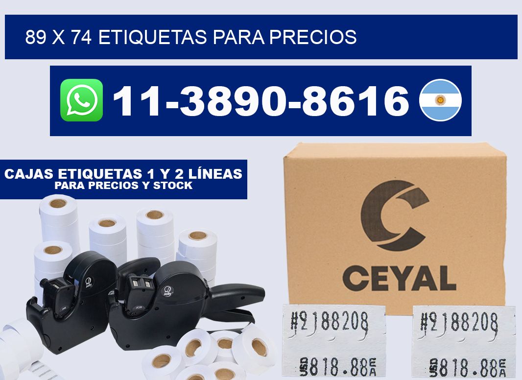 89 x 74 etiquetas para precios