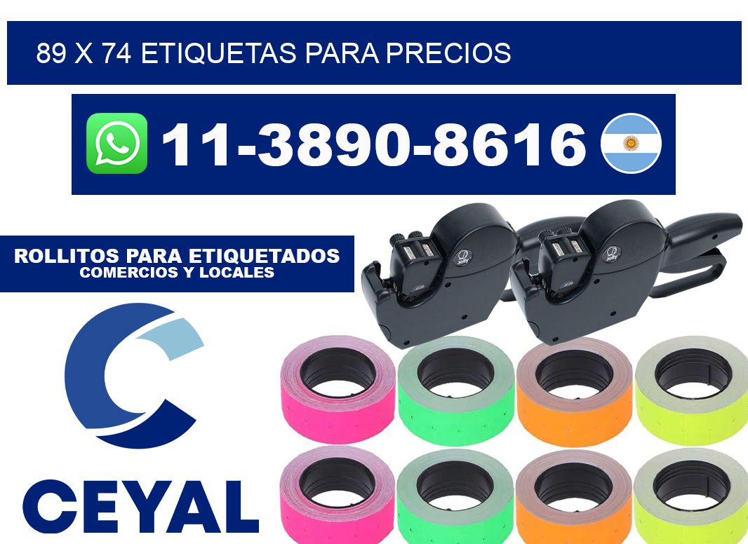 89 x 74 etiquetas para precios
